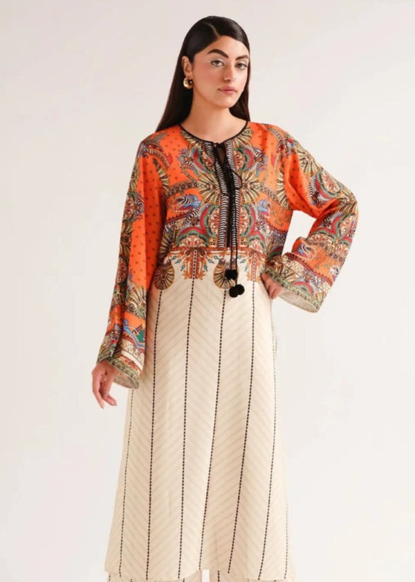 Ethnic Fusion Kurta – Orange