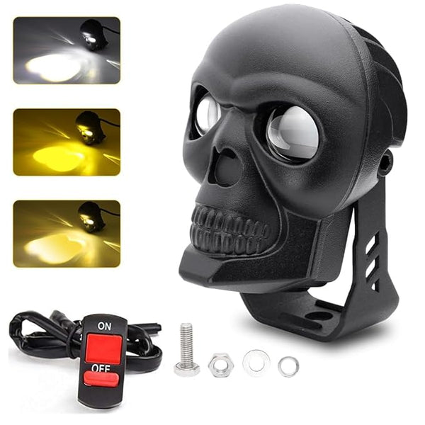 Skull Devil For Light White+ Yellow all bikes